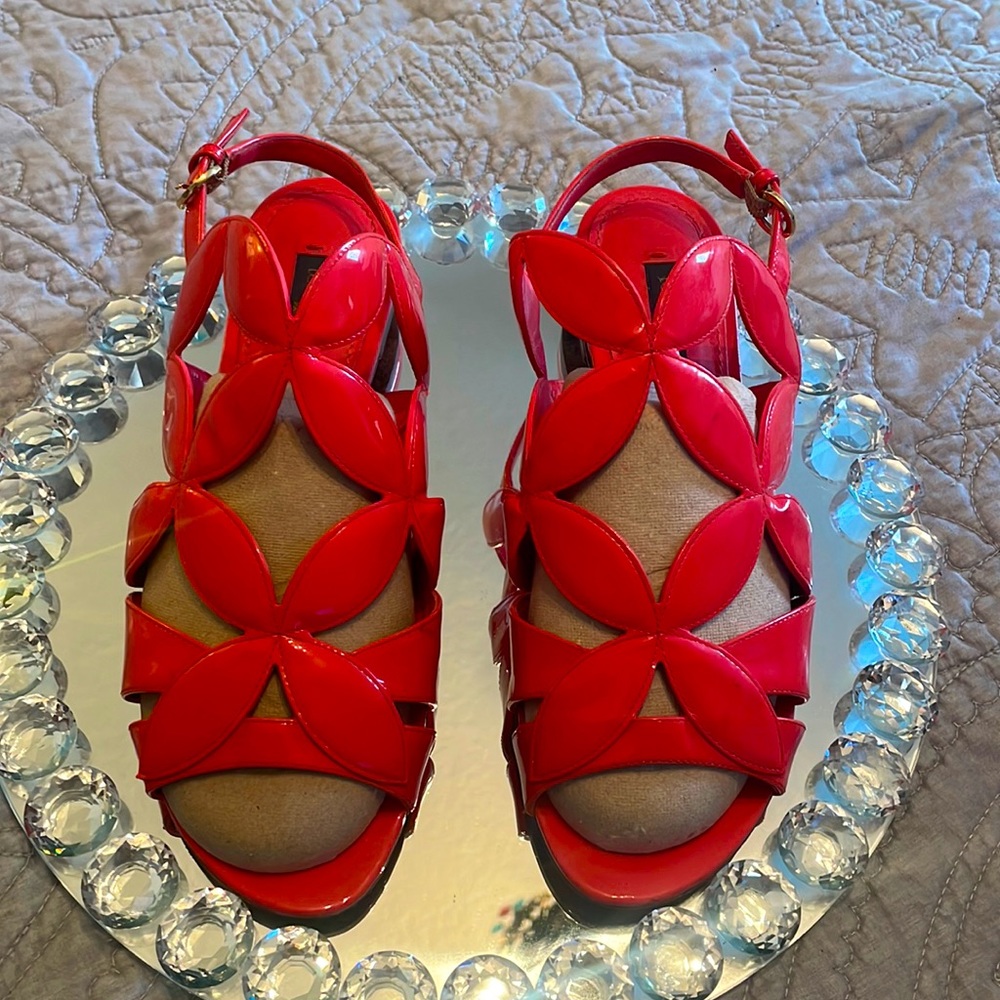 Louis Vuitton Patent Leather Gladiator sandals